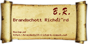 Brandschott Richárd névjegykártya